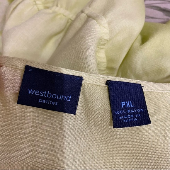 Westbound Lime Green Boho Crochet Collar Peasant Top - Picture 4 of 6